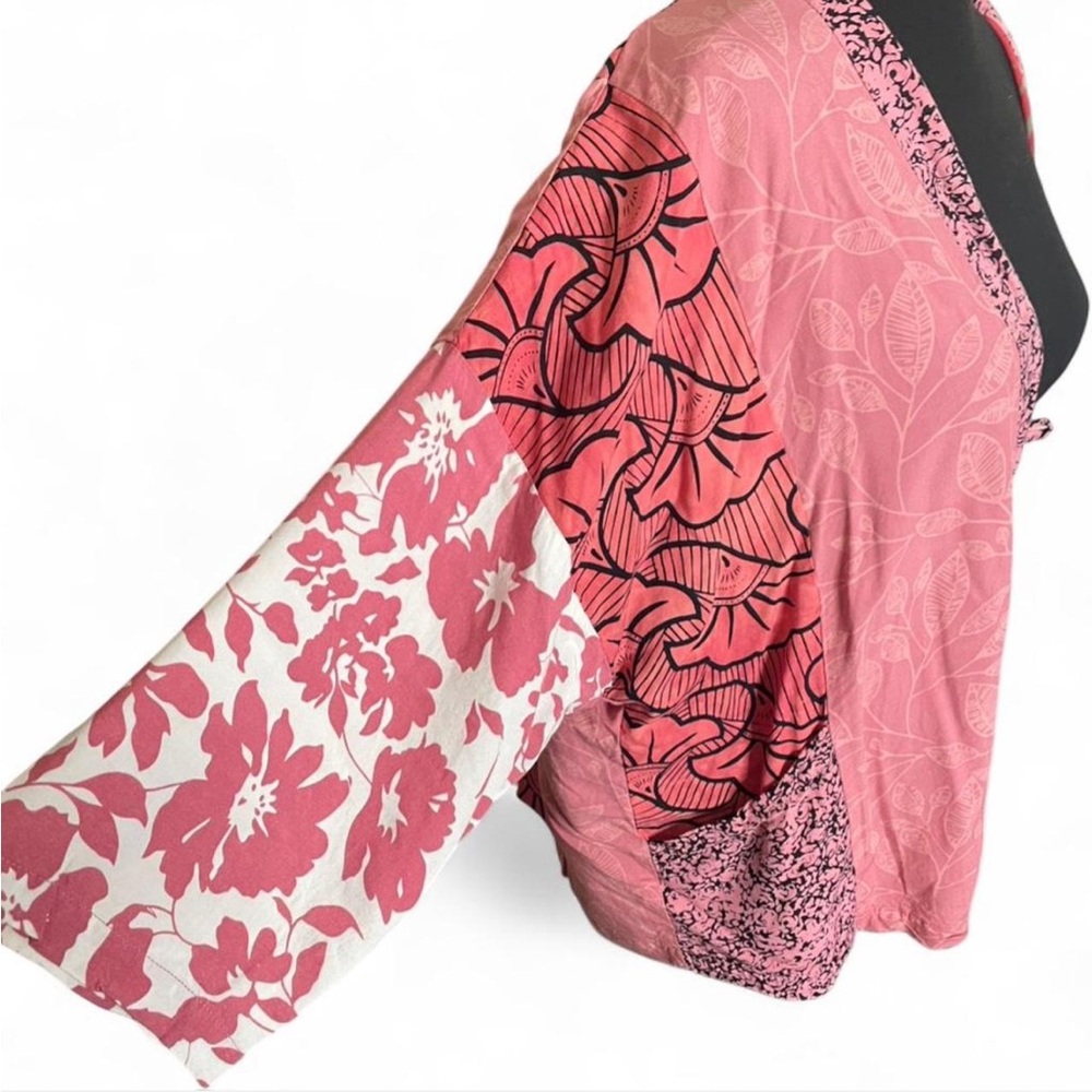 Wild Thing Wild Woman Mixed Print Patchwork Boho/Festival Kimono L/XL - Picture 3 of 5